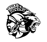 Wall Decals Paster Paper Leo Warrior Rome Medieval Gladiator Animal Fight 36x36.6cm Multiple Size Options Black