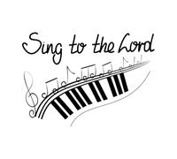 Wall Decals Paster Paper Lettering Bible Sing to The Lord with Notes 34x47.8cm Multiple Size Options Black