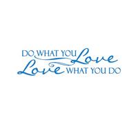 Wall Decals Paster Paper Lettering Romantic Need Love 34.5x129.2cm It Won't Fall Off Blue