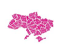 Wall Decals Paster Paper Lettering with Map of Ukraine Hand 48x71.5cm Do not Damage The Wall Surface Rosered