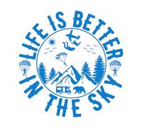 Wall Decals Paster Paper Life is Better in The Sky 54x55.1cm It Won't Fall Off Blue