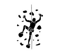 Wall Decals Paster Paper Man Indoor Climbing Climber 30x51.8cm Multi Color Selection S-Black