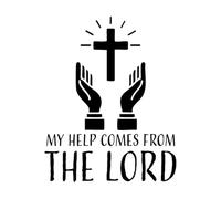 Wall Decals Paster Paper My Help Comes Form The Lord Christian Inspirational Quotes 40x50.4cm Easy Installation Black