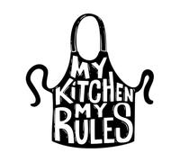 Wall Decals Paster Paper My Kitchen Rules Lettering Phrase 42x44.3cm It Won't Fall Off Black