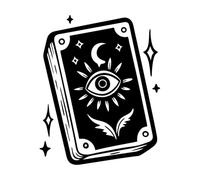 Wall Decals Paster Paper Mystical Tarot with Eye and Celestial Symbols 41x50.9cm Waterproof Black