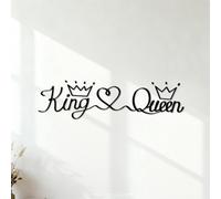 Wall Decals Paster Paper Romantic King and Queen Baby 28.6x107.5cm It Won't Fall Off Black
