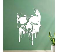Wall Decals Paster Paper Skull Death Gothic Horror Monster Bone 35x55.2cm Easy Installation White