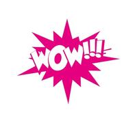 Wall Decals Paster Paper Word Wow Advertising Sales Comics Children's 68x81.6cm Self Adhesive Rosered