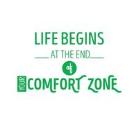 Wall Decals Paster Paper Words Motivation Phrase End Comfort Zone 54x92.3cm Removable Without Leaving Glue Green