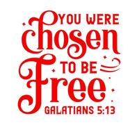 Wall Decals Paster Paper You were Chosen for The Galatians Bible Verse 54.6x55.1cm Can Modify and add Information Red