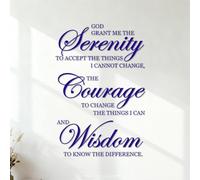 Wall Decals PVC God Bible Verses Religious Revelation Biblical Proverbs 42x62cm Window Decals DarkBlue