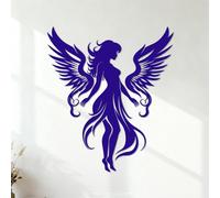 Wall Decals PVC Heavenly Aura Angel Wings Emblem Celestial Serenity Angel Logo 42x48.3cm Do not Damage the wall Surface DarkBlue