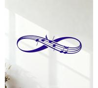 Wall Decals PVC Infinity Symbols Music Symbols Music 49.1x164.9cm Art Mural Painting DarkBlue