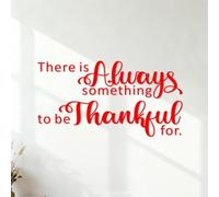 Wall Decals PVC There is Always Something to Be Thankful for 53x101.2cm Multi Color Selection Red