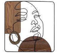 Wall Decor CALIFORNIUM Metal 50 cm Brown