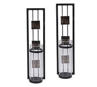 Wall Decor Candle Holders, Beautiful Wall Mounted Candle Sconces, 2 Pieces, Light for Home (Square)