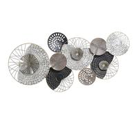 Beliani Wall Decor CESIUM Metal 58 cm Silver, Black