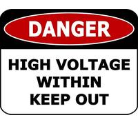 Wall decor danger high voltage within keep out sign aluminum metal tin sign For Home Bathroom Restaurants Kitchen Garden Cave Garage Office Bar Cafe 8×12 INCH