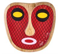 Wall Decor Face KATSINA Mango Wood 22 cm Red
