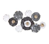 Beliani Wall Decor Flower POTASSIUM Metal 49 cm Grey, Grey