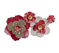 Beliani Wall Decor Flower SCANDIUM Metal 45 cm Red, Red