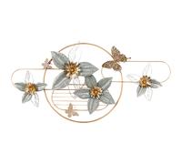 Beliani Wall Decor Flower Tantalum Metal 59 Cm Gold