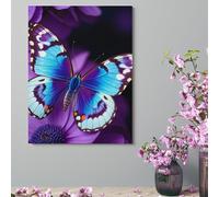 Wall Decor For Living Room Large Canvas Wall Art For Bedroom Modern Office Pictures Wall Artwork Blue Purple Butterfly Landscape Paintings Canvas Art Prints Home Decorations 12x16inch(30x41cm)