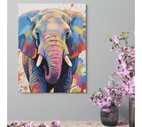 Wall Decor For Living Room Large Canvas Wall Art For Bedroom Modern Office Pictures Wall Artwork Colorful Elephant Painting Landscape Paintings Canvas Art Prints Home Decorations 12x16inch(30x41cm)