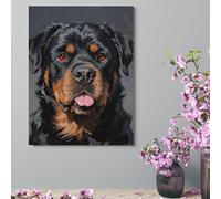 Wall Decor For Living Room Large Canvas Wall Art For Bedroom Modern Office Pictures Wall Artwork Cool Rottweiler Dog Art Landscape Paintings Canvas Art Prints Home Decorations 12x16inch(30x41cm)