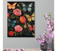 Wall Decor For Living Room Large Canvas Wall Art For Bedroom Modern Office Pictures Wall Artwork Many Beautiful Butterflies Landscape Paintings Canvas Art Prints Home Decorations 18x24inch(46x61cm)