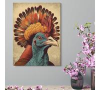 Wall Decor For Living Room Large Canvas Wall Art For Bedroom Modern Office Pictures Wall Artwork There Is A Turkey on The Head Landscape Paintings Canvas Art Prints Home Decorations 12x16inch(30x41cm)