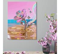 Wall Decor For Living Room Large Canvas Wall Art For Bedroom Modern Office Pictures Wall Artwork Vapor Mechanical Flower Landscape Paintings Canvas Art Prints Home Decorations 18x24inch(46x61cm)
