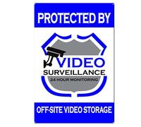 Wall Decor Funny Protected By Video Surveillance 24 Hour Monitoring Offsite Video Storage Sign For The Home Funny Vintage Metal Sign Poster 8X12 Inches