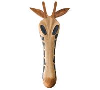 Wall Decor Giraffe EKPOMA Mango Wood 68 cm Light Brown