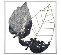 Beliani Wall Decor Leaf RHENIUM Metal 50 cm Multicolour, Multi