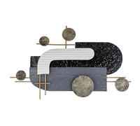 Beliani Wall Decor LUTETIUM Metal 55 cm Black, Black