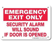 Wall Decor Man Cave Bar Emergency Exit Only Security Alarm Will Sound If Door Is Opened Sign Do Not Open Bar Pub Home Look Reproduction Funny Vintage Metal Sign Poster 8X12 Inches