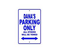 Wall Decor Man Cave Bar Exclusive Parking Lot Sign.Dana'S Parking Road Sign Kitchen Fun Bar Kitchen Wall Signes Funny Vintage Metal Sign Poster 8X12 Inches