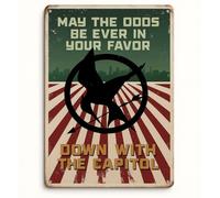 Wall Decor Metal 8 x 12inch - for Hunger Games May The Odds Be Ever in Your Favor Sign Tin Sign Personalized Metal Signs