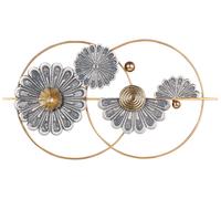 Beliani Wall Decor Flower PROMETHIUM Metal 51 cm Gold, Gold
