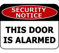 Wall Decor Security Notice This Door Is Alarmed Sign Aluminum Metal Tin Signs 12" x 8"