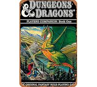 Wall Decor Sign - Dungeons & Dragons Retro Cover Poster - 8X12 Inch Vintage Look Metal Sign,Bar, Man Cave Art Decoration
