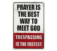 Wall Decor Sign, 'Prayer is the Best Way to Meet God', 20 cm x 30 cm