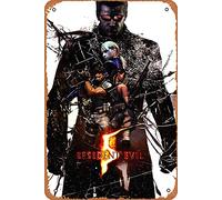Wall Decor Sign - Resident Evil 5 Poster - 8X12 Inch Vintage Look Metal Sign,Bar, Man Cave Art Decoration