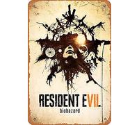 Wall Decor Sign - Resident Evil 7 Biohazard Poster - 8X12 Inch Vintage Metal Sign,Bar, Man Cave Art Decoration