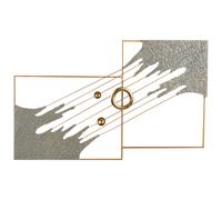 Beliani Wall Decor SKERRIES Metal 45 cm Grey, Grey