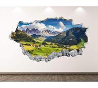 Wall Decor Stickers Natural Landscape Mountain Art Removable Poster Smashed Tattoo Vinyl Wall Decals for Home Decoration Living Room Kids Bedroom Nursery Wall Decals Party Birthday Wedding 50x87cm