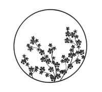 Wall Decor Flower STRONTIUM Metal 70 cm Black