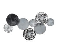 Beliani Wall Decor Tennessine Metal Black 49 Cm, Black