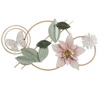 Beliani Wall Decor Flower Thorium 44 Cm Metal Multicolour